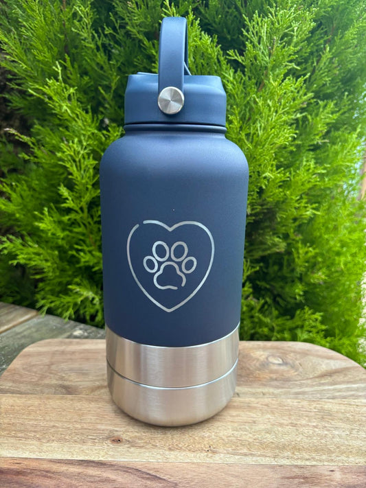 Navy "3-IN-1" Flask