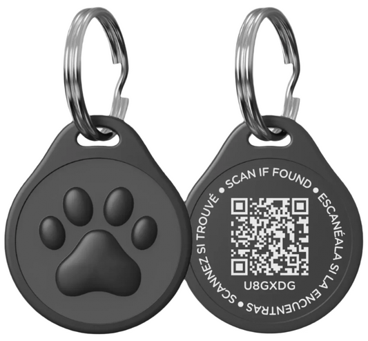 Petz Pawz Supplies QR code Tag-Black